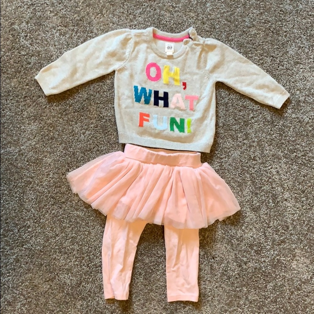 Gap sweater and tutu outfit